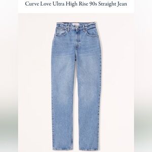 Abercrombie Curve Love Ultra High Rise 90s Straight Jean